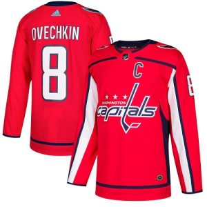 Barn NHL Washington Capitals Tröjor Alex Ovechkin #8 Authentic Röd Hemma